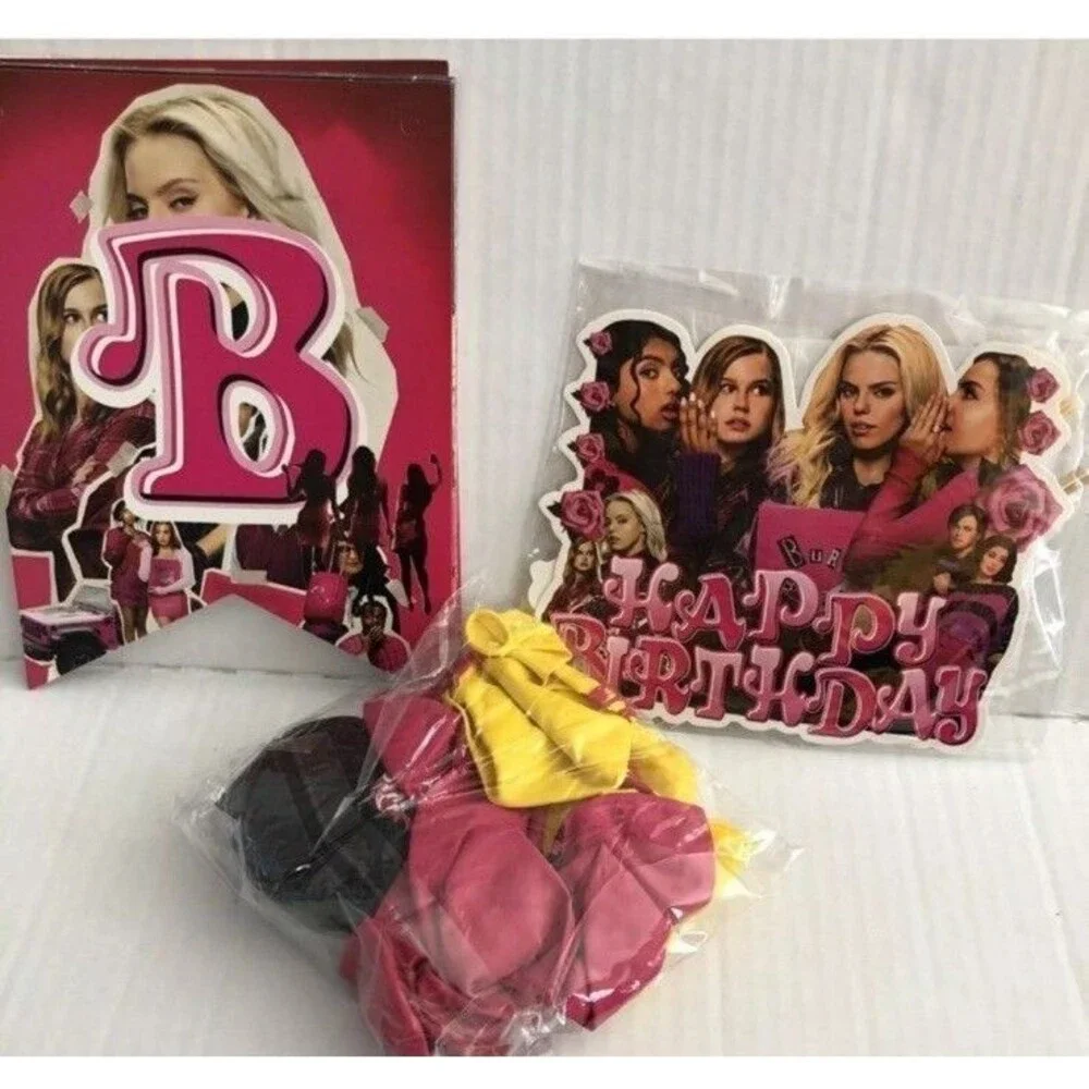 SALE! Mean Girls Birthday Party Supplies Banner Cake Cupcake Topper Balloons
